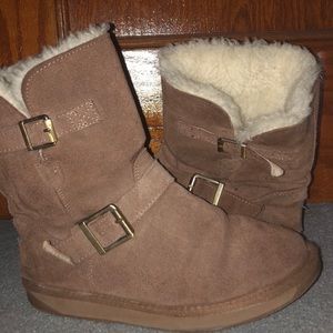 Brown suede BooRoo boots
